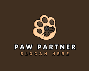 Pet Dog Paw logo design