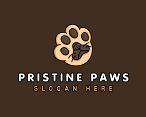 Pet Dog Paw logo design