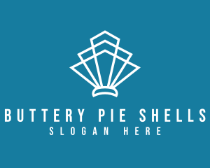 Geometric Art Deco Shell logo design