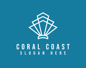 Geometric Art Deco Shell logo