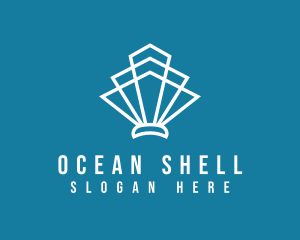 Geometric Art Deco Shell logo design