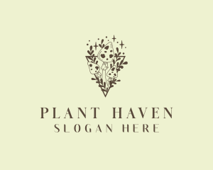 Organic Mushroom Plant logo design