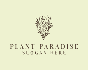 Organic Mushroom Plant logo design