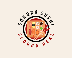 Japanese Sushi Bento logo design