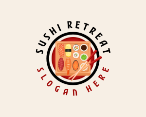 Japanese Sushi Bento logo design