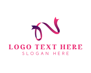 Ribbon Letter N  logo