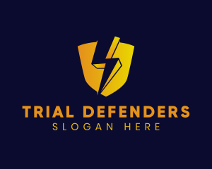 Shield Power Lightning logo design