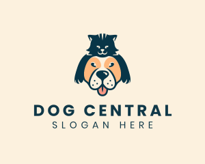 Dog Cat Pet Veterinary logo design