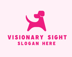 Pink Dog Veterinary logo design