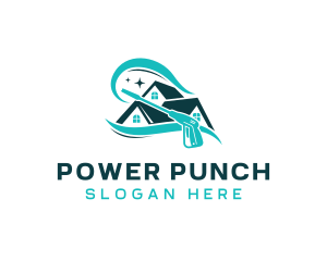 House Power Washing Disinfection logo design