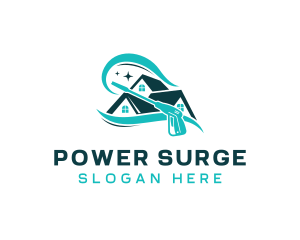 House Power Washing Disinfection logo design