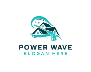 House Power Washing Disinfection logo design