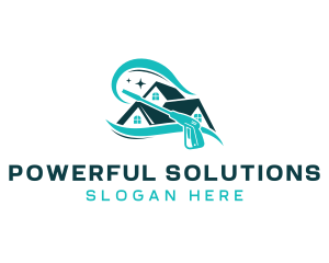 House Power Washing Disinfection logo design