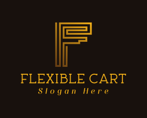 Generic Gold Letter F logo design