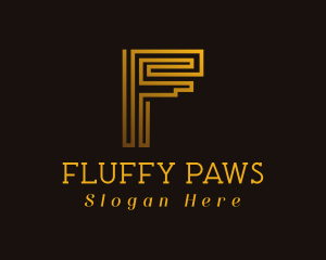 Generic Gold Letter F logo design