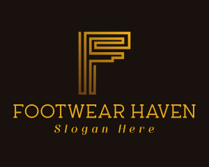 Generic Gold Letter F logo design