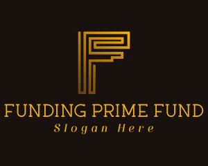 Generic Gold Letter F logo design