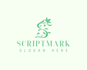 Natural Flower Beauty Letter S logo design