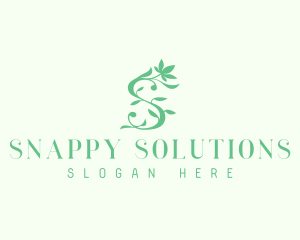 Natural Flower Beauty Letter S logo design