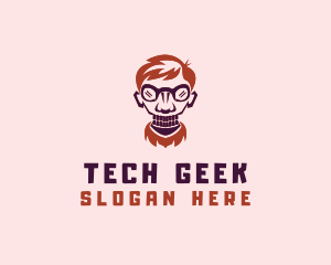Male Geek Scientist logo