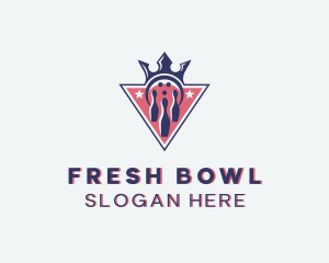 Bowling Crown Tournament logo design