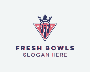 Bowling Crown Tournament logo design