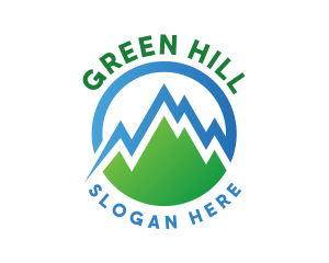 Mountain Statistic Hill logo design