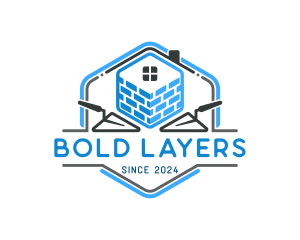 Brick Layering Trowel logo design