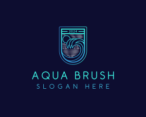 Ocean Beach Wave logo design