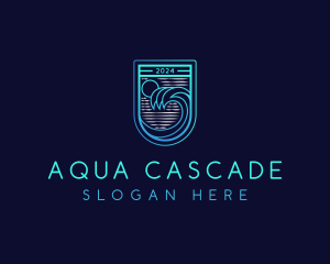 Ocean Beach Wave logo design