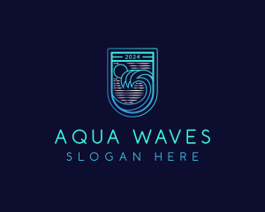 Ocean Beach Wave logo design