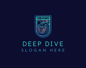 Ocean Beach Wave logo design