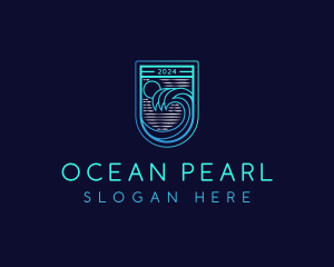 Ocean Beach Wave logo design