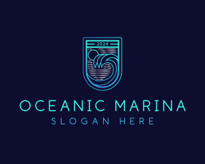 Ocean Beach Wave logo design