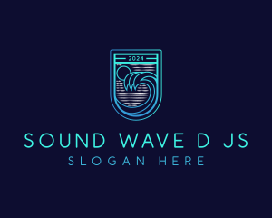 Ocean Beach Wave logo design