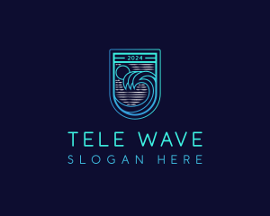 Ocean Beach Wave logo design