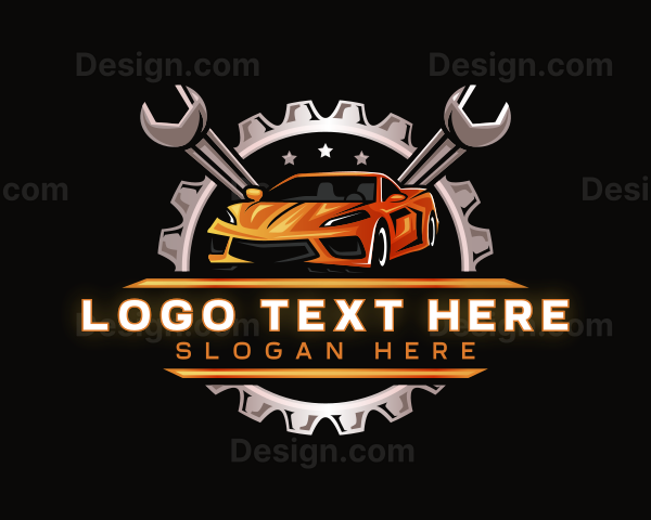 Car Garage Wrench Logo