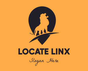 Lion Location Pin logo