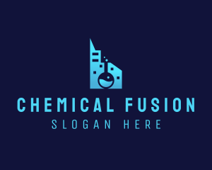 Lab Flask Building logo design