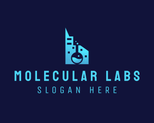 Lab Flask Building logo design