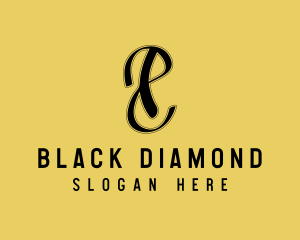 Black P & S Monogram logo design