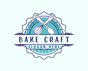 Baking Spoon Whisk logo design