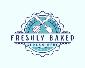 Baking Spoon Whisk logo design