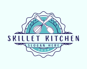 Baking Spoon Whisk logo design