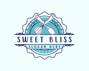 Baking Spoon Whisk logo design