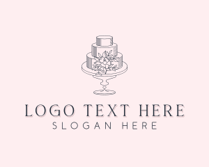 Floral Wedding Cake logo