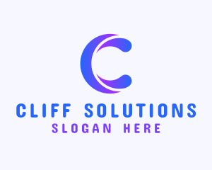 Modern Media Letter C logo design