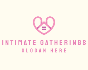 Pink Love Heart Home logo