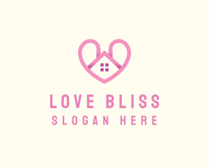 Pink Love Heart Home logo