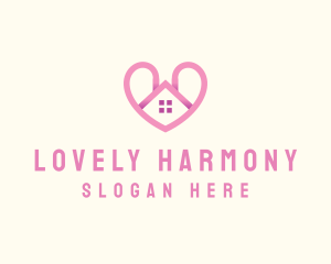 Pink Love Heart Home logo